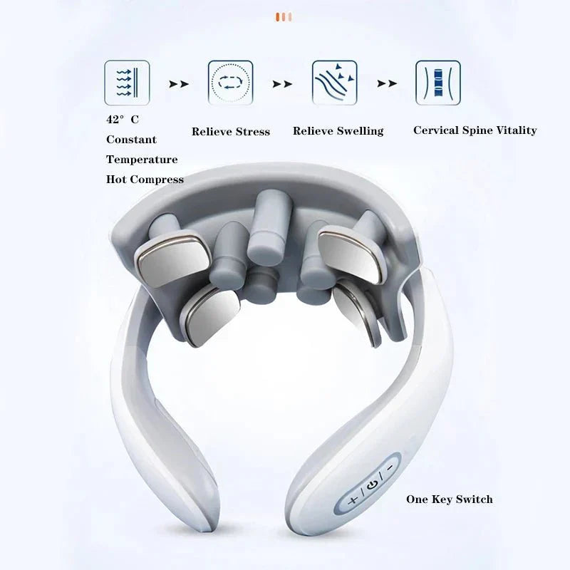 NECKVIBE – Dispositivo per il collo con vibrazione intelligente e riscaldamento per un profondo rilassamento