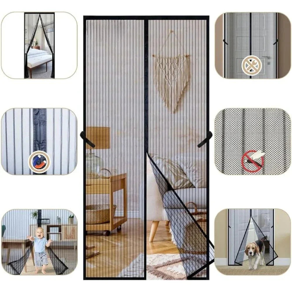 BREEZEMESH – Tenda a rete magnetica per porta senza mani