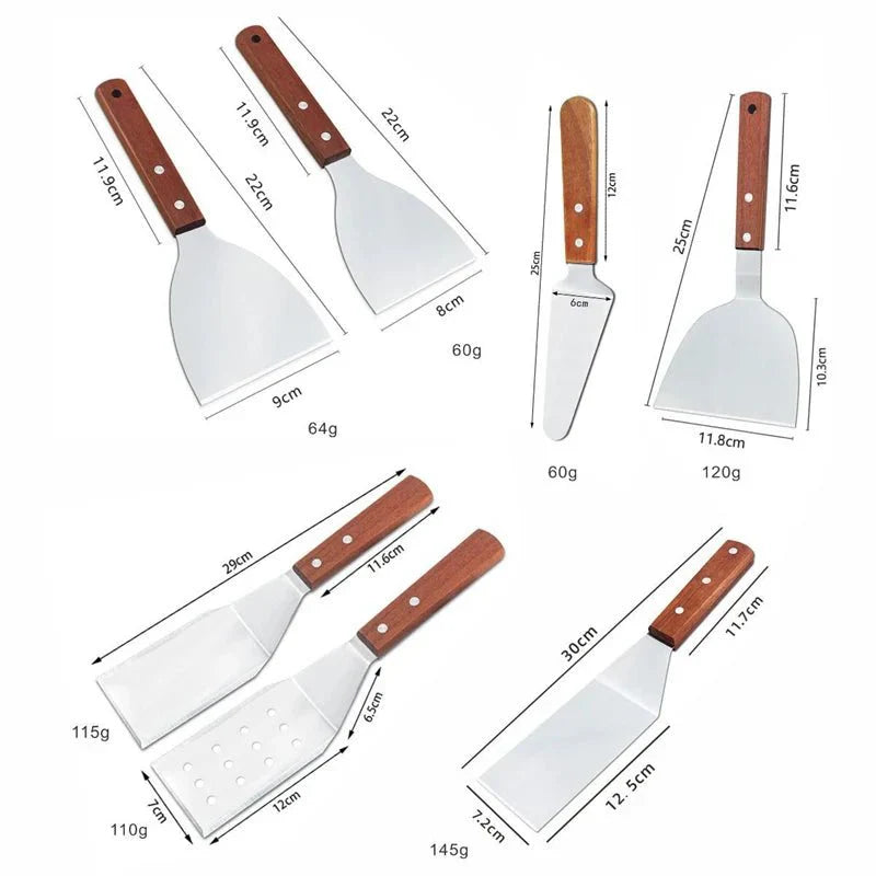 STEELFLIP – Spatola per griglia in acciaio inossidabile per BBQ e cucina