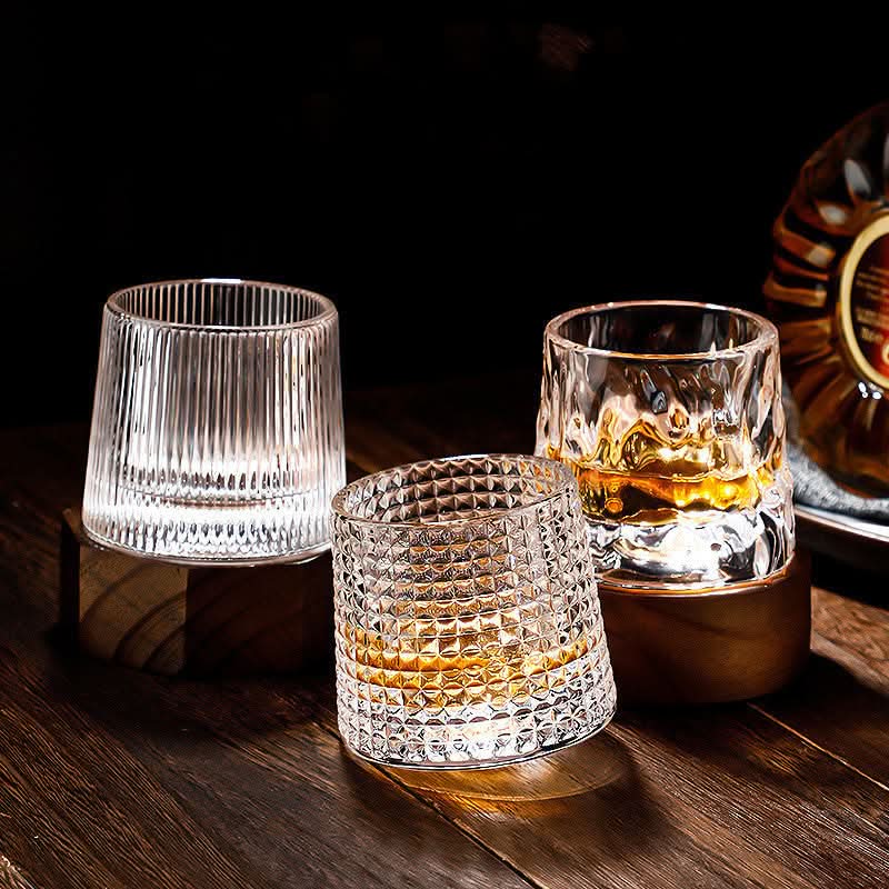 Set di bicchieri da whisky giapponesi Edo rotanti