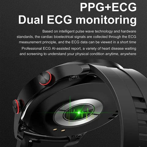 Smartwatch Innovativo | Monitoraggio Glicemia Non Invasivo con Bluetooth | Impermeabile IP67 per Controllo Salute e Fitness