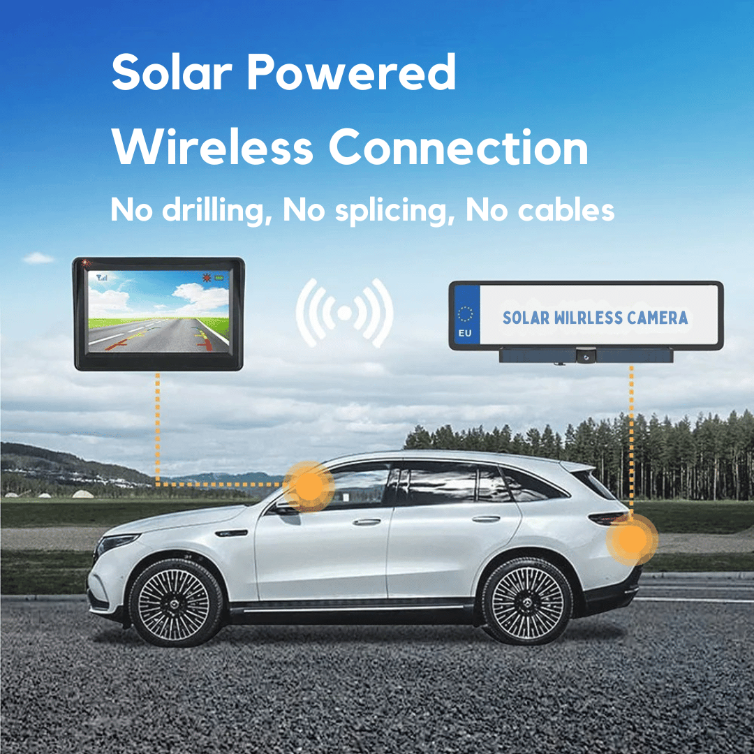 SolarView | Sistema avanzato di telecamere per la retromarcia alimentate a energia solare per auto