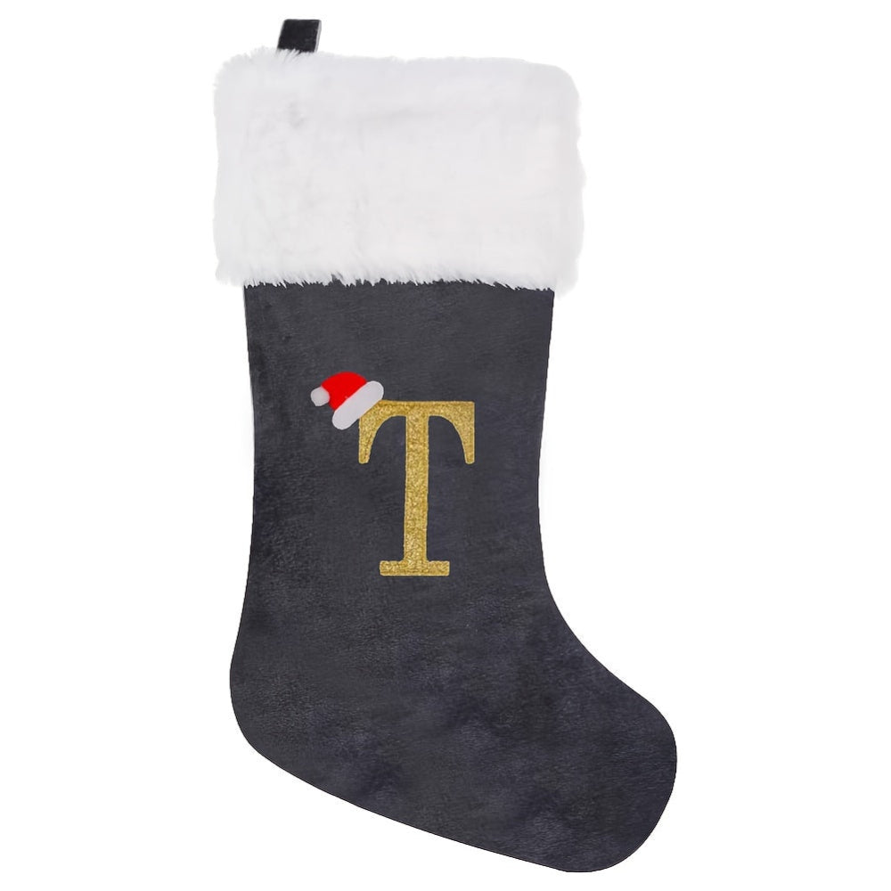 VelvetMonogram | Calza di Natale in velluto personalizzata per decorazioni natalizie