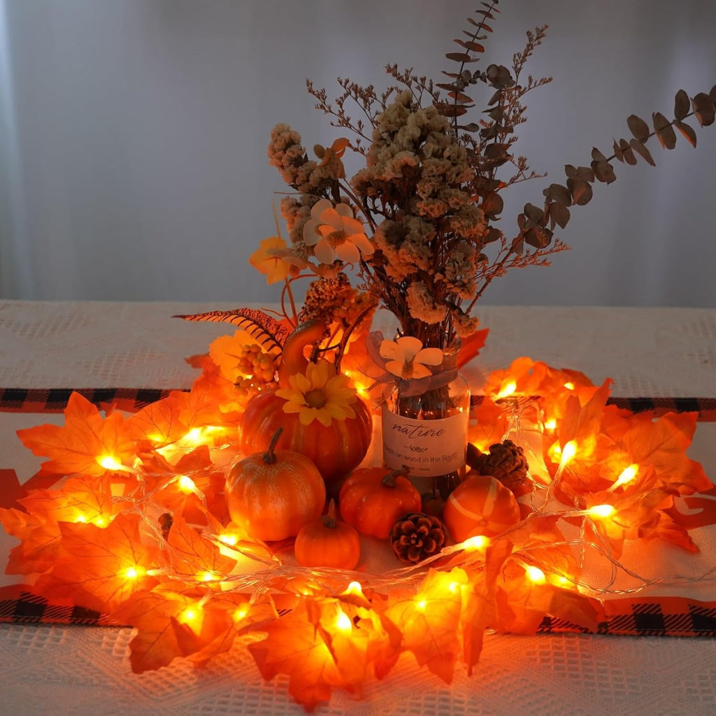 Decorazione Natalizia da Interno Ghirlanda Luminosa Foglie d’Acero