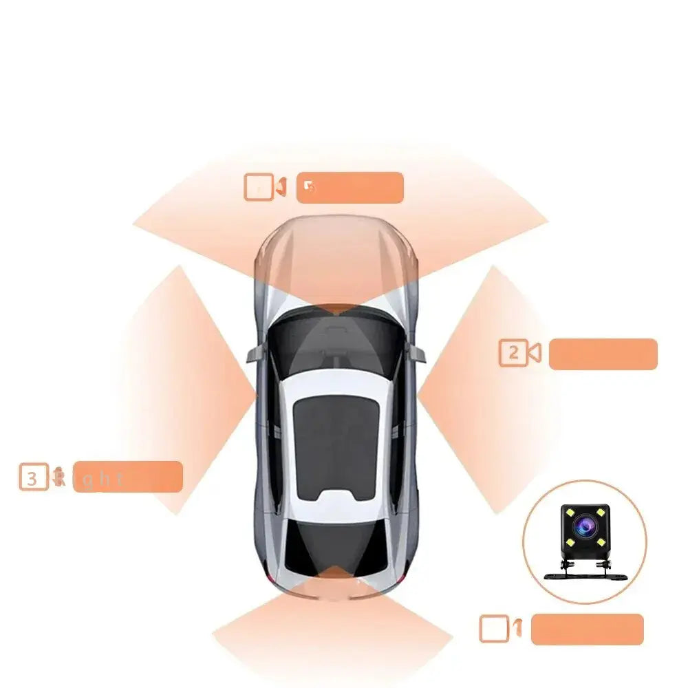 Dashcam Quad-Record HD | Visione Completa e Registrazione Automatica