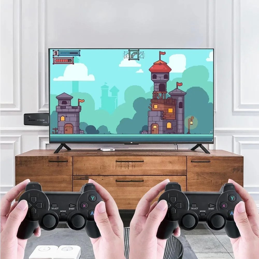 Game Stick™ Retro 10.000 Giochi – Mini Console HDMI con 2 Joystick Wireless & Multiplayer