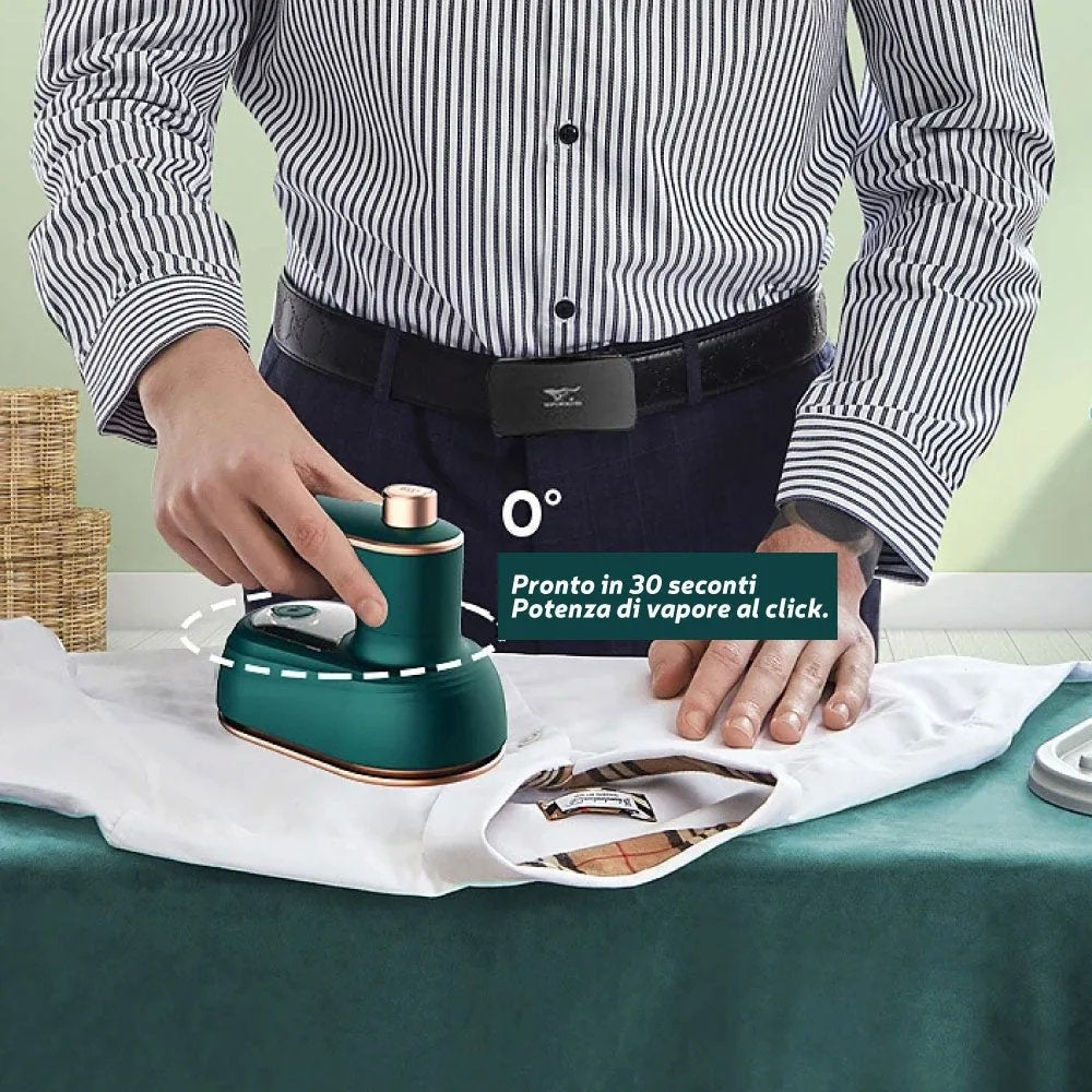 Vapor Jet Mini Ferro da Stiro da Viaggio – Compatto, Leggero & Potente con Riscaldamento Rapido
