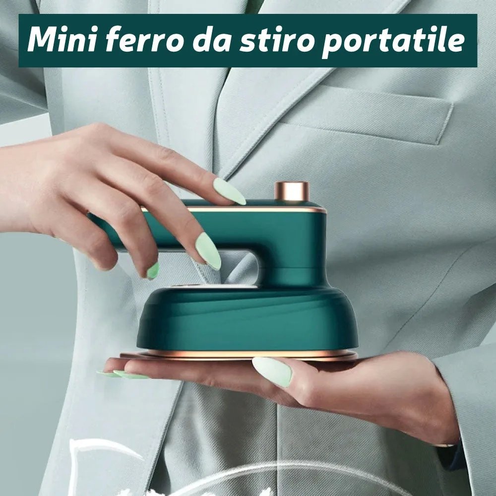 Vapor Jet Mini Ferro da Stiro da Viaggio – Compatto, Leggero & Potente con Riscaldamento Rapido
