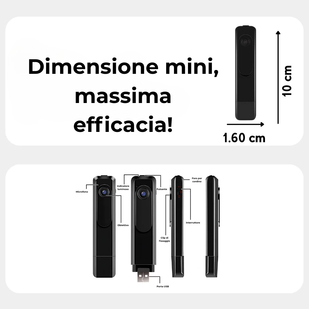 Mini Telecamera di Sorveglianza Senza Fili – InvisiCam