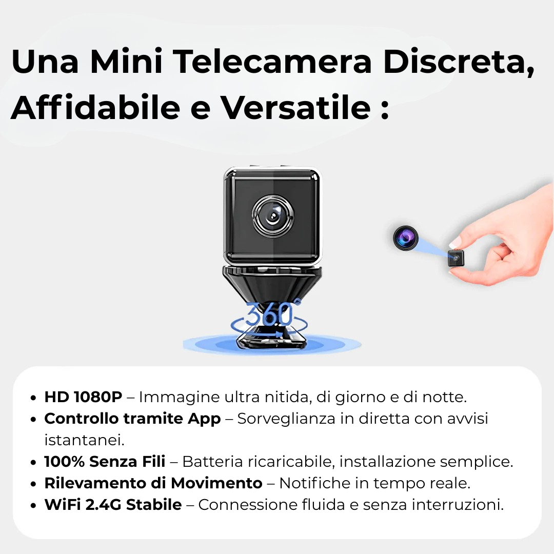 Mini Telecamera Spia Wireless con Registrazione – SpyPro