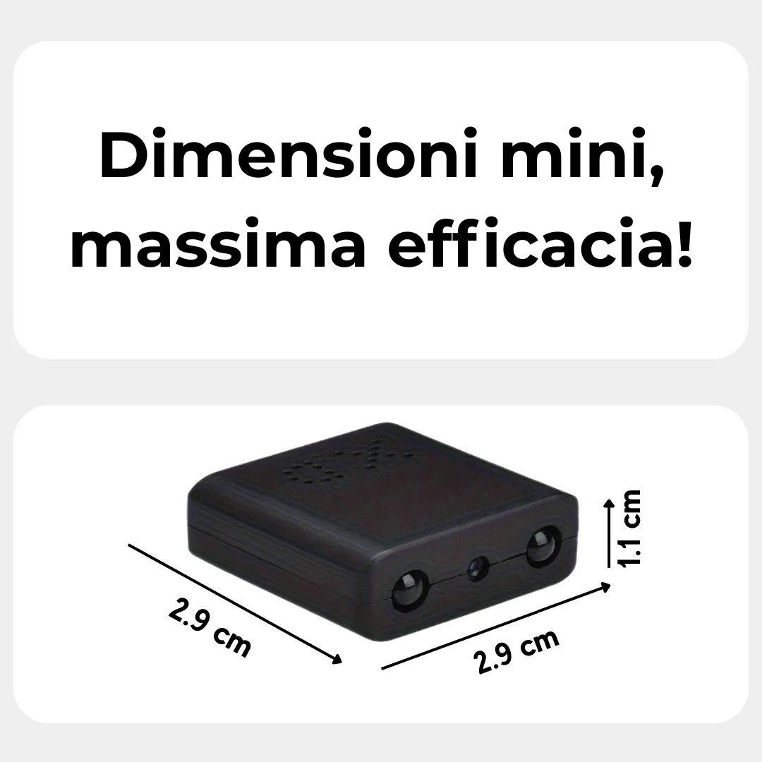 Mini Telecamera Spia | Sorveglianza Discreta, Visione Notturna & Rilevamento del Movimento – EliteVision