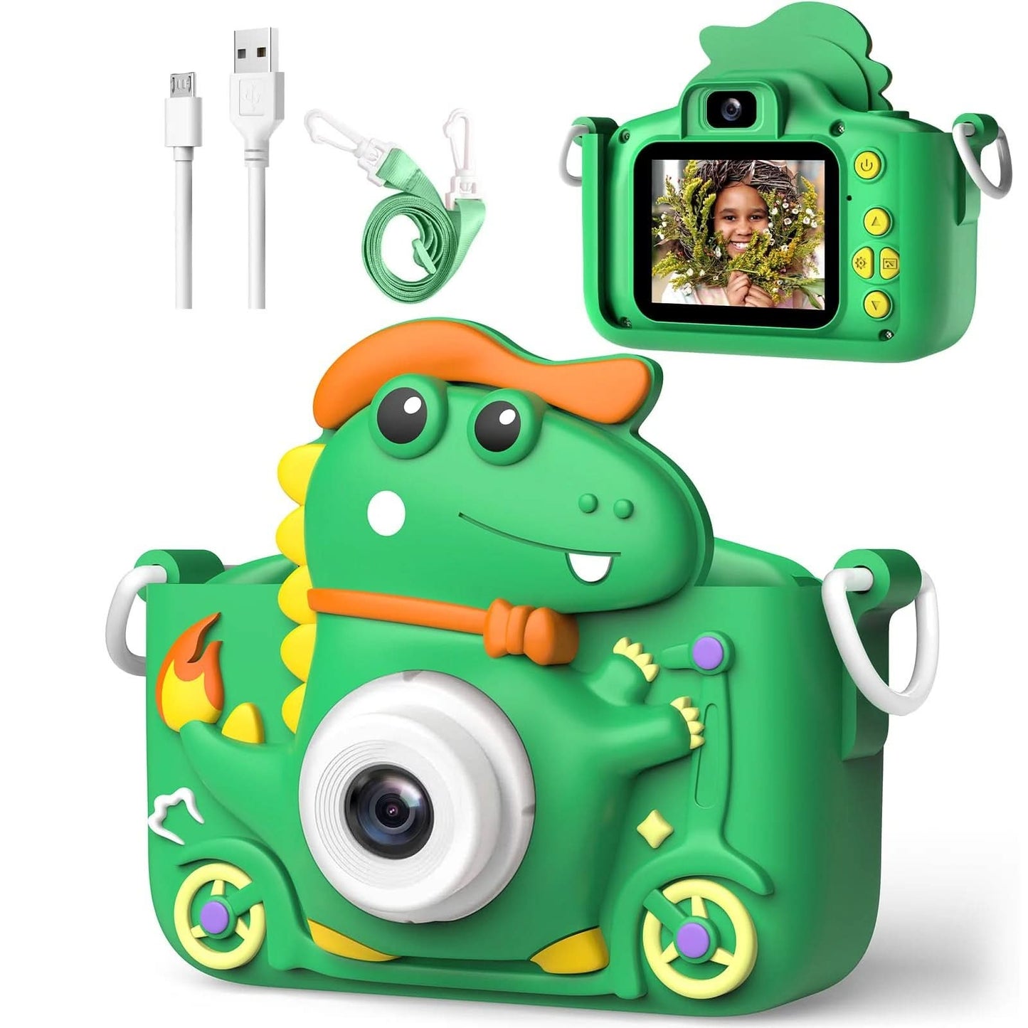 PhotoDino - Fotocamera dinosauro per bambini con HD 1080p