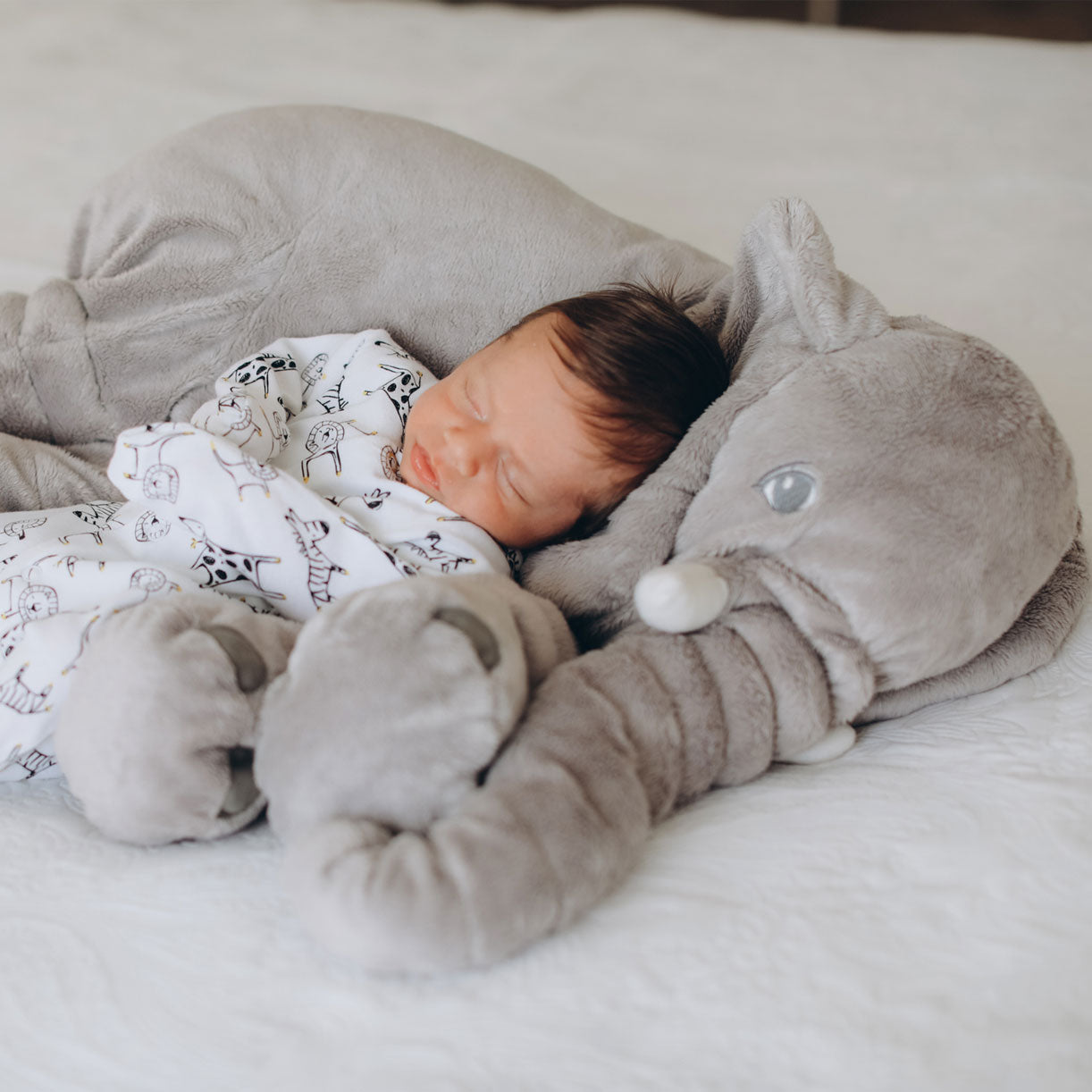 Cuscino Peluche PlushElephant™ – Comfort Morbido & Compagno di Sonnellino per Bambini