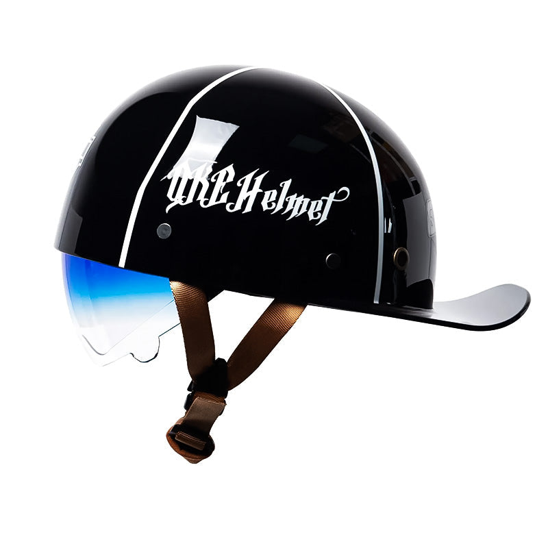 Casco da baseball per moto, vista laterale sinistra