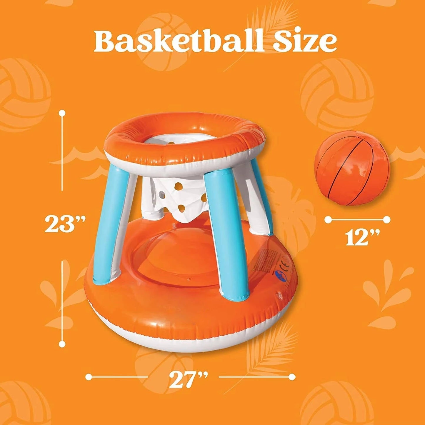 Rete gonfiabile da pallavolo per piscina, giochi da piscina per bambini e adulti, inclusi canestri da basket