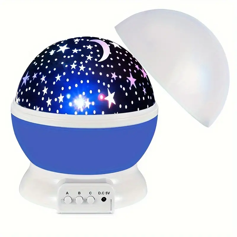Luna – Lampada da Comodino con Proiettore Stellare