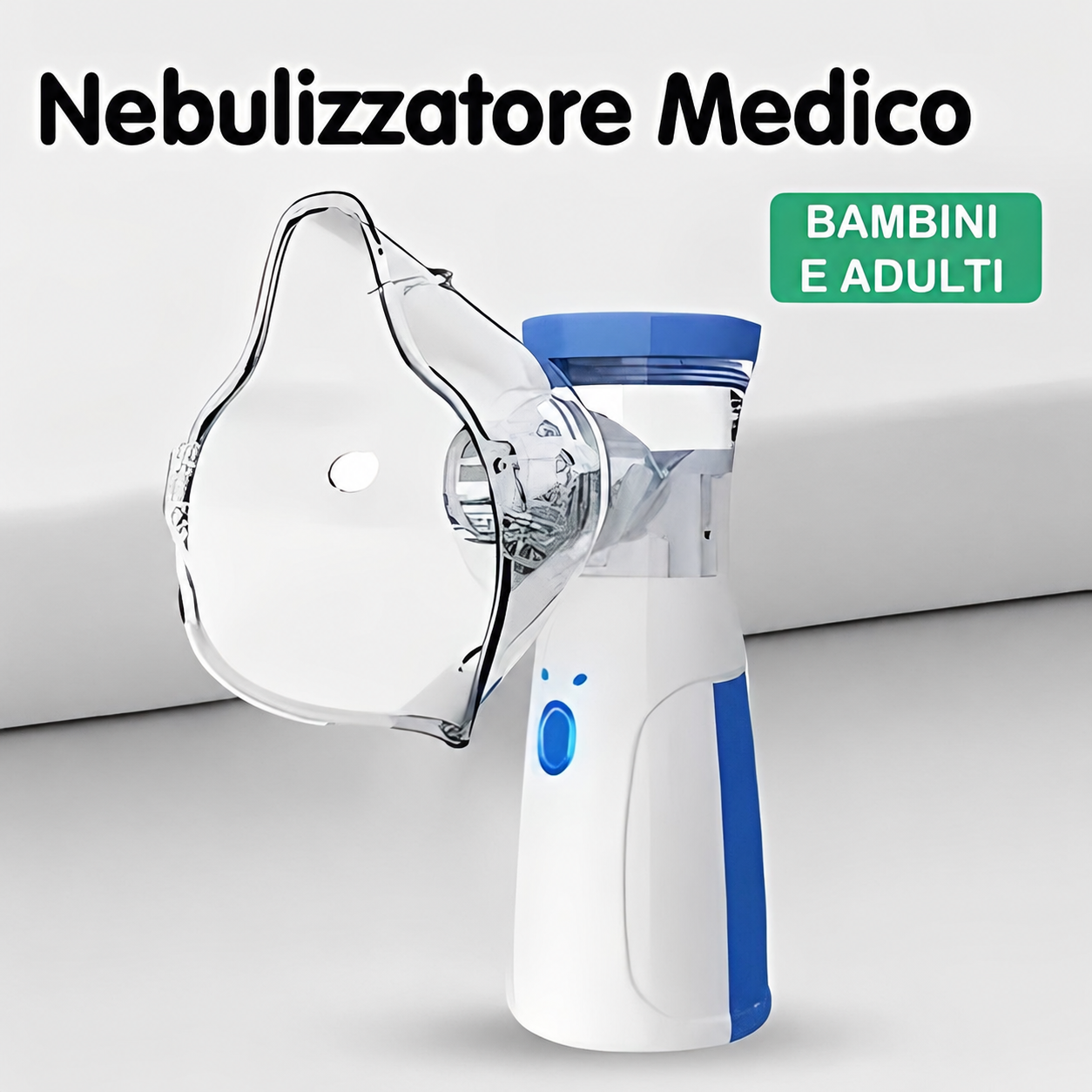 Nebulizzatore USB Portatile per Casa e Viaggio con Maschere Doppie