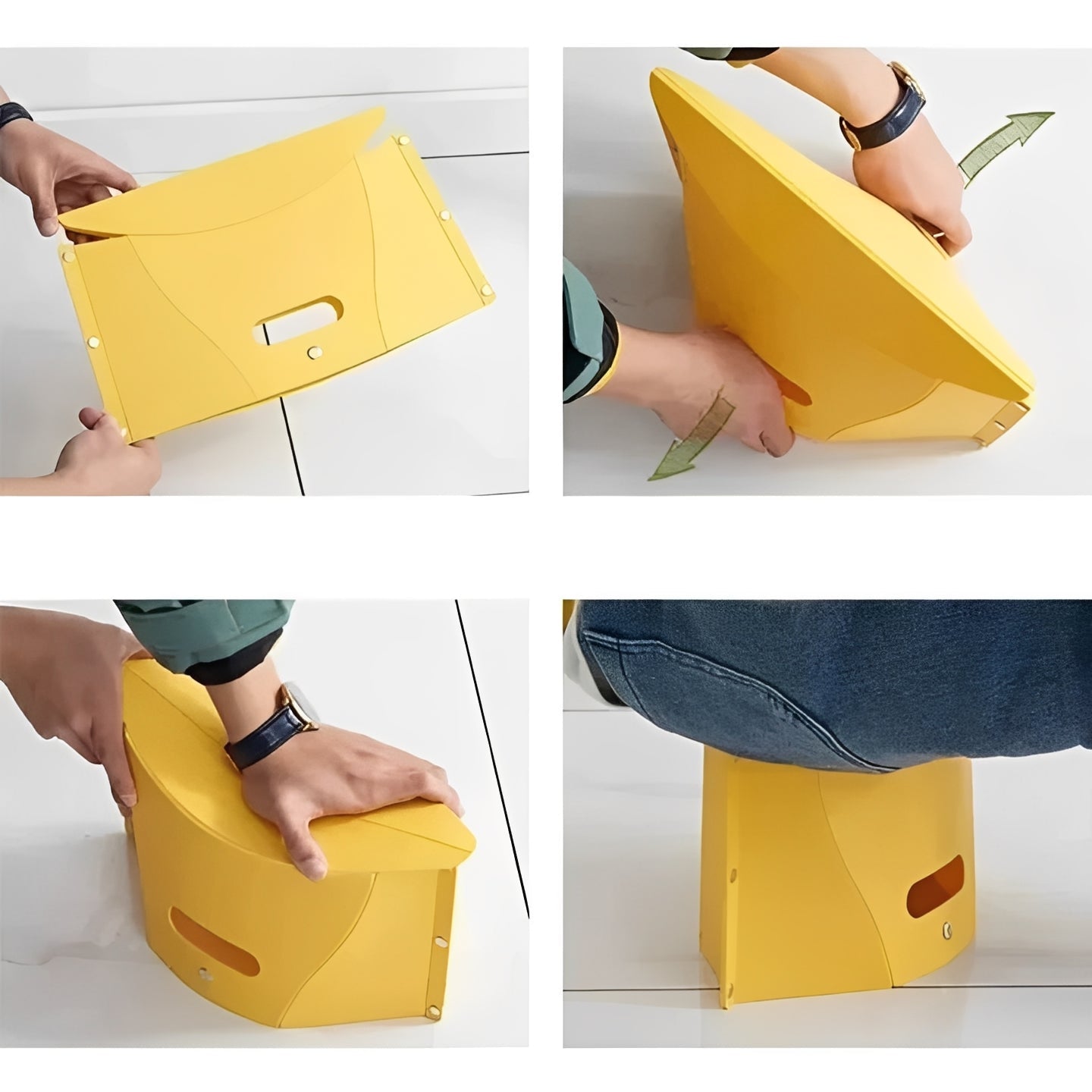 Sgabello Pieghevole Portatile con Maniglia Integrata