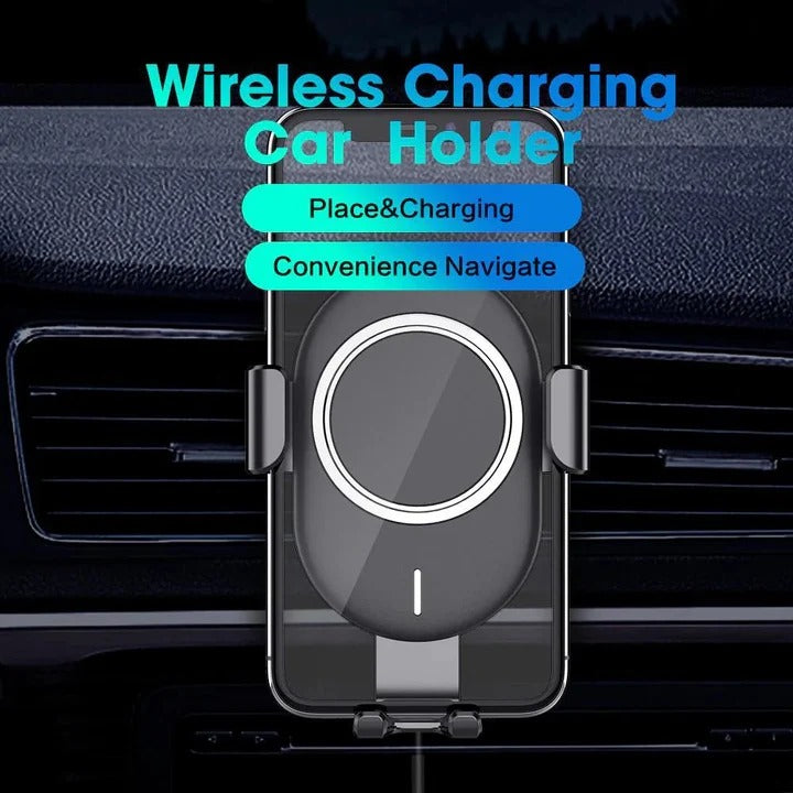 Caricatore Wireless per Auto con Blocco Automatico e Bracci Motorizzati