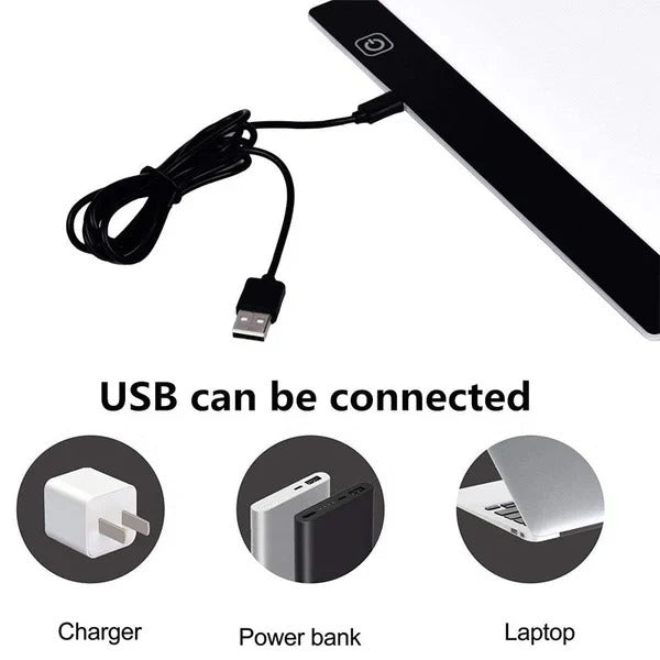 Tavoletta Creativa Illuminata e Tavola Luminoso LED A4 per Tracciatura