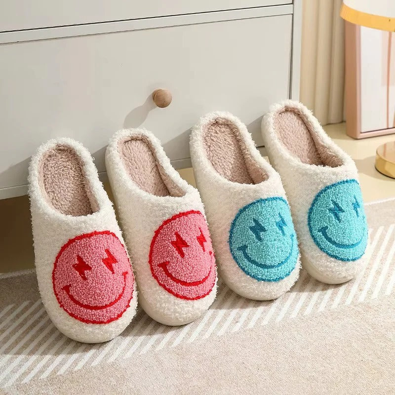 Pantofole in peluche con suola antiscivolo e piattaforma per uso interno in inverno