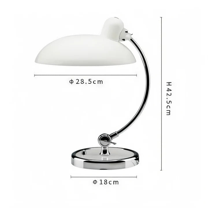 Lampada da tavolo a cupola regolabile in stile vintage con finitura in ferro