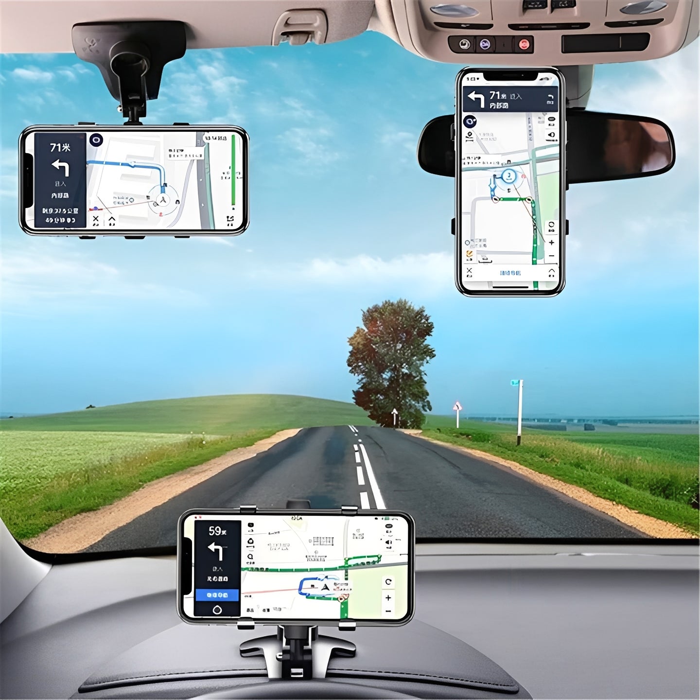 Supporto universale per telefono da auto con rotazione di 360°
