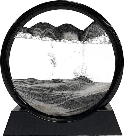 Arte dinamica del paesaggio di sabbia con movimento fluido della sabbia