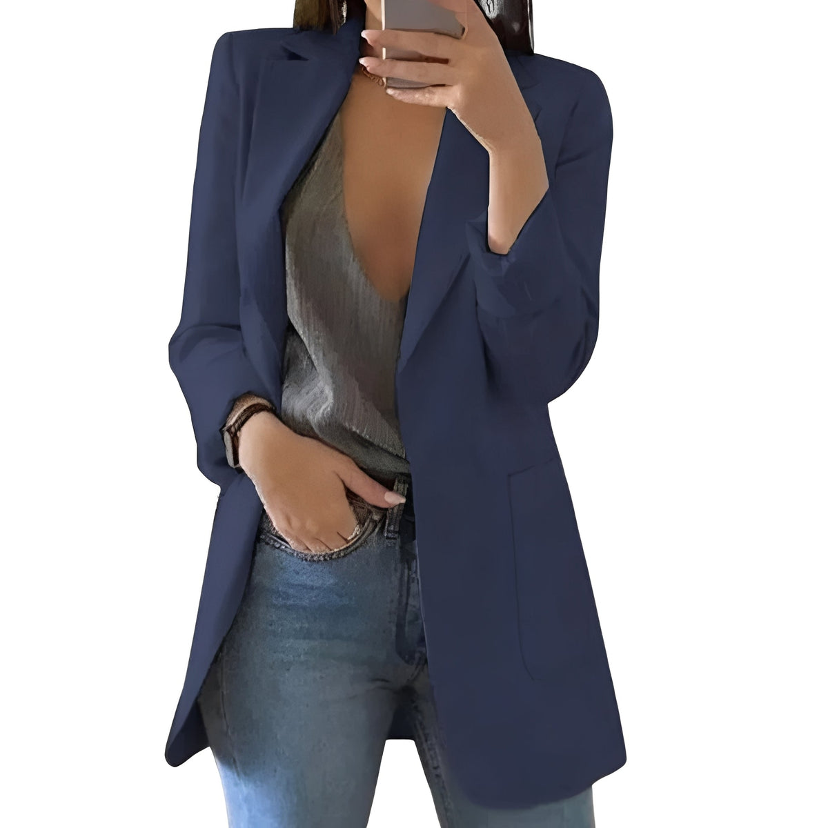 Blazer elegante da donna con apertura frontale
