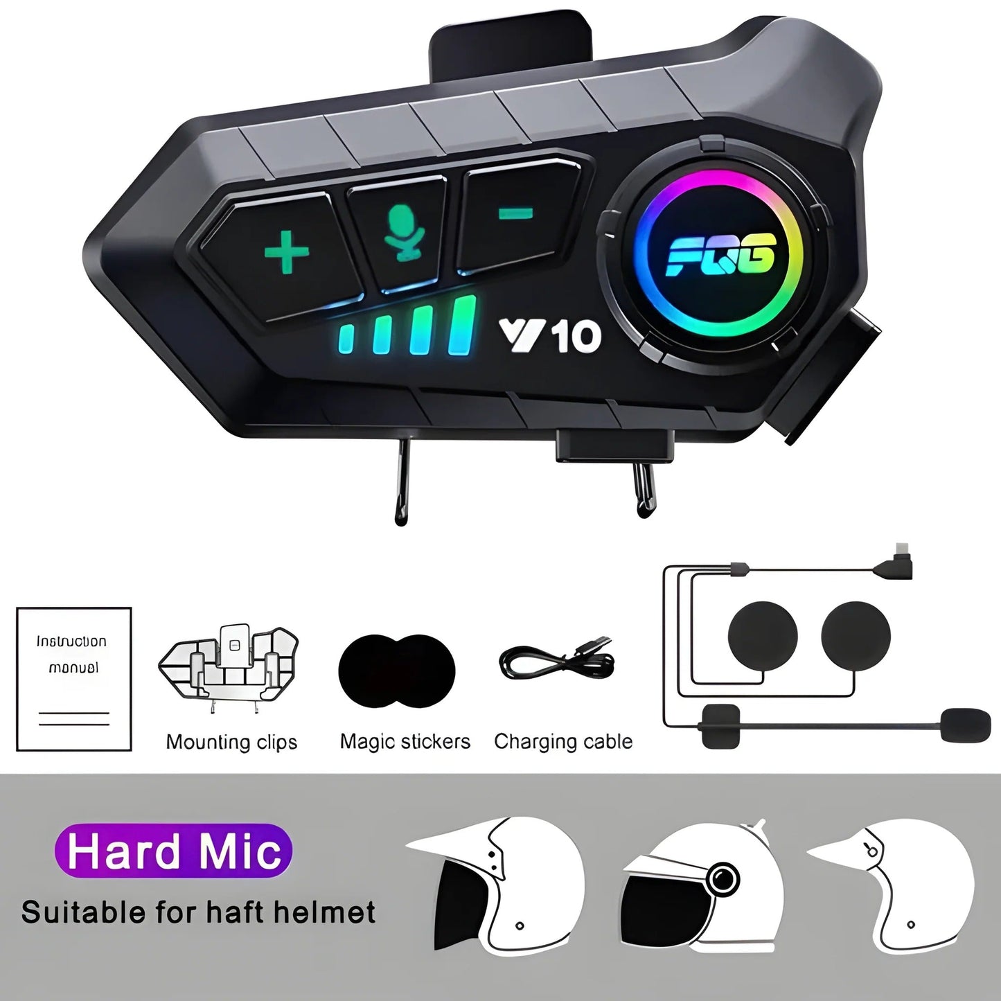 Cuffie Bluetooth senza fili per caschi da moto