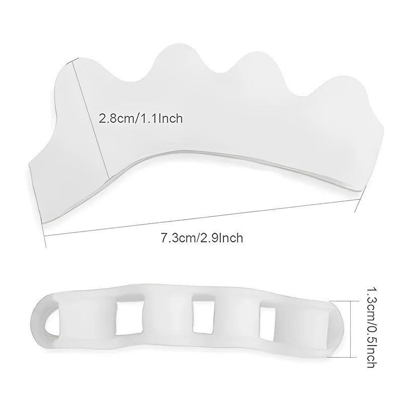 Set di separatori per dita in silicone per creare spazio tra le dita e offrire comfort, 1 paio