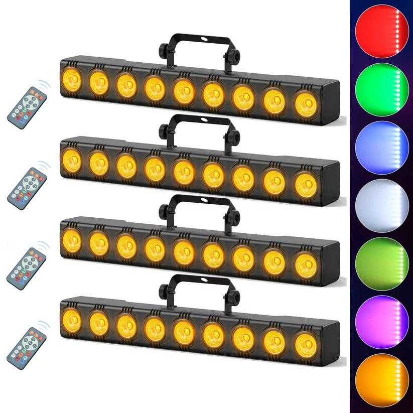 Barra LED wash RGBW da 36 W, uplight DMX da palco per DJ con telecomando per feste