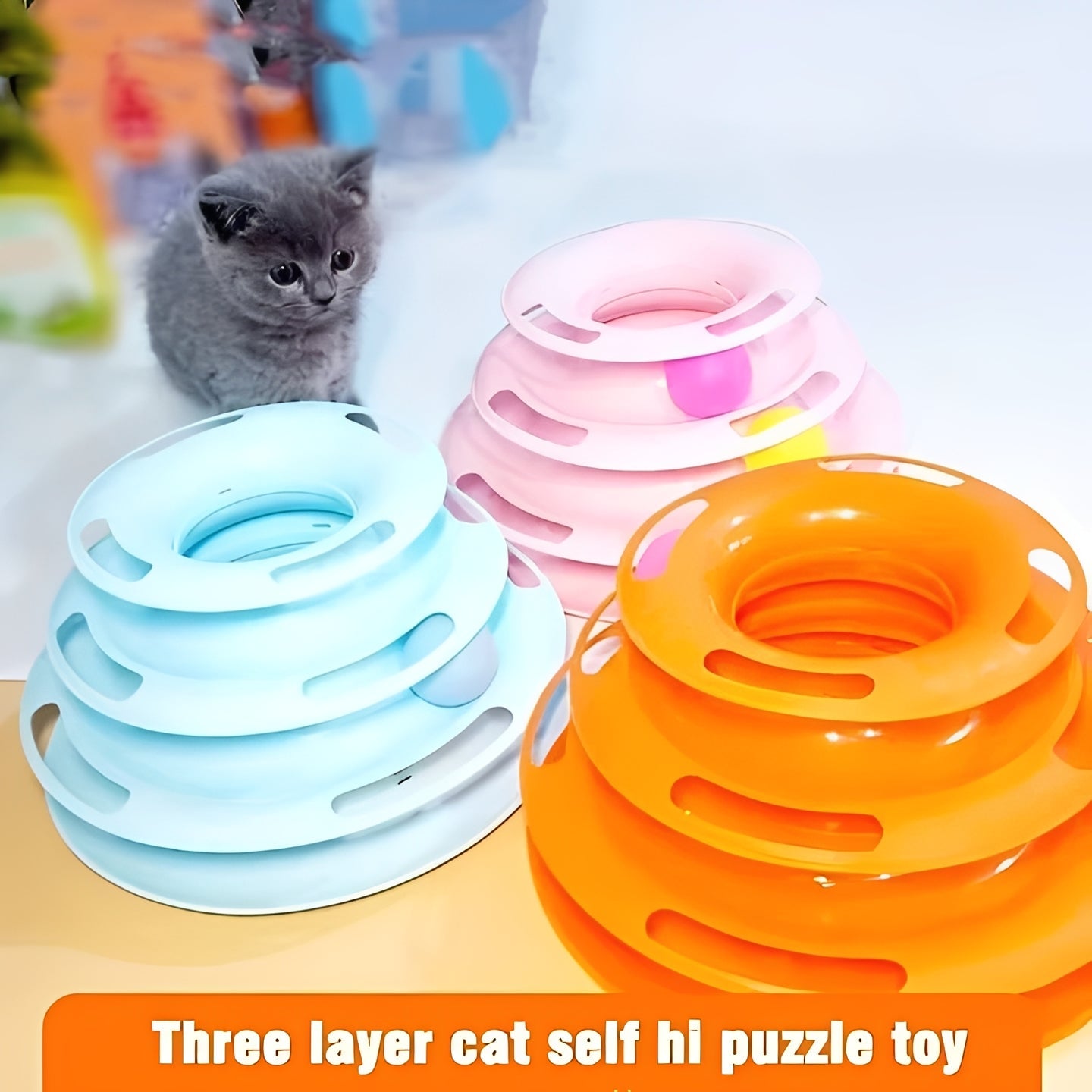 Set di giocattoli interattivi per gatti per un gioco attivo