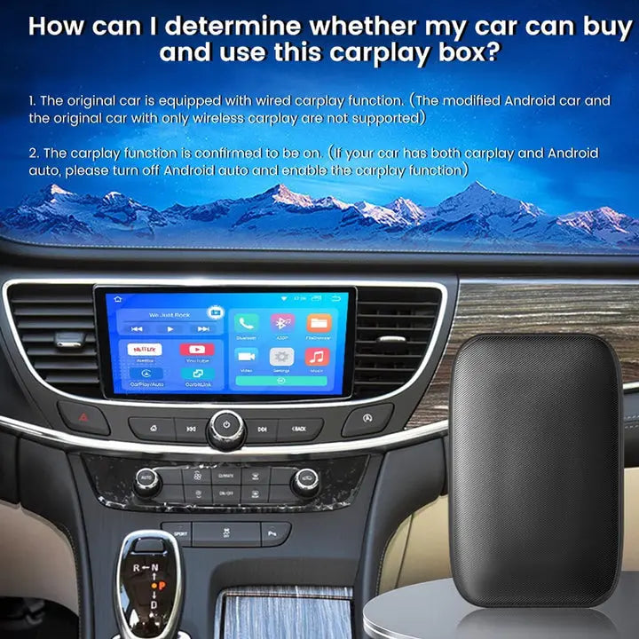 CarPlay AI Box – Adattatore Wireless per Apple CarPlay e Android Auto con Supporto Video, YouTube e Netflix