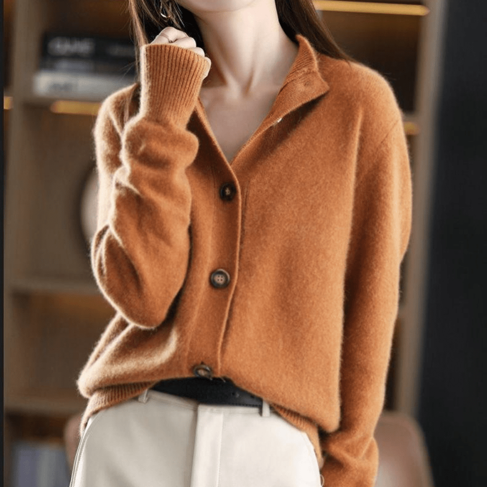 Cardigan Darla in cashmere da donna – Maglione morbido ed elegante con vestibilità confortevole