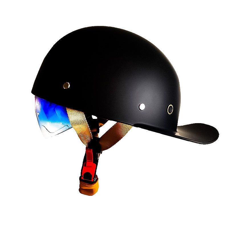 Casco da baseball per moto, dettaglio cinturino