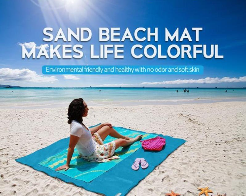 Asciugamano da spiaggia XXL 200 x 200 cm | Senza sabbia e di grandi dimensioni