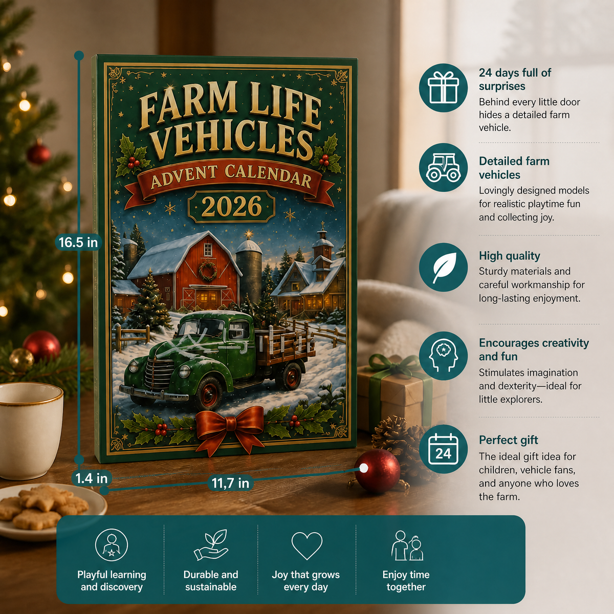 Calendario dell'Avvento Veicoli Agricoli 2026 – 24 Giorni di Mezzi da Fattoria