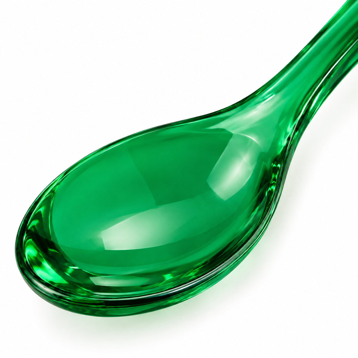 Rassivo Vibrant Green Acrylic Soup Spoon 17 cm