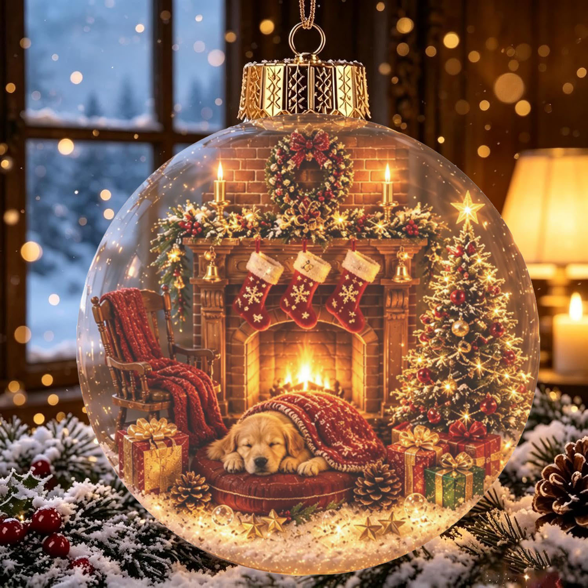Decorazione natalizia luminosa mini villaggio invernale per la casa