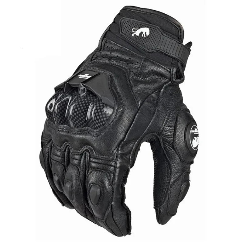 Guanti Moto RidePro Carbon Antivento Impermeabili Touchscreen Pelle con Protezioni