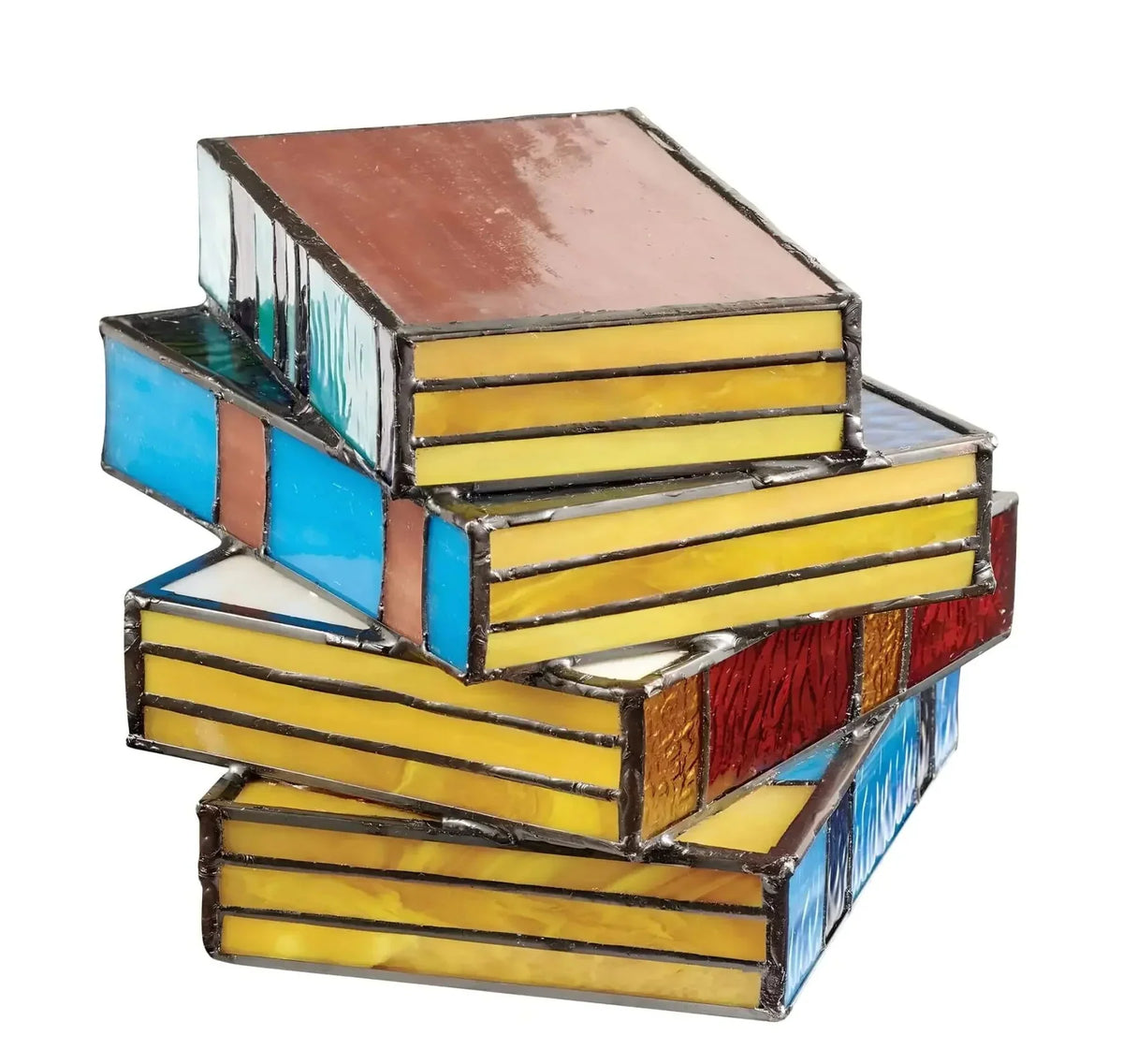 Lampada a Libro in Vetro Colorato | Illuminazione Artistica Artigianale