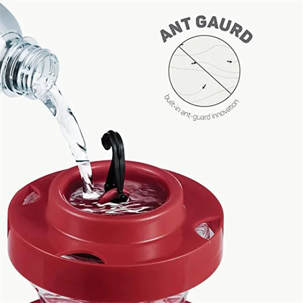 Mangiatoia per colibrì anti-api con posatoio - capacità 473 ml
