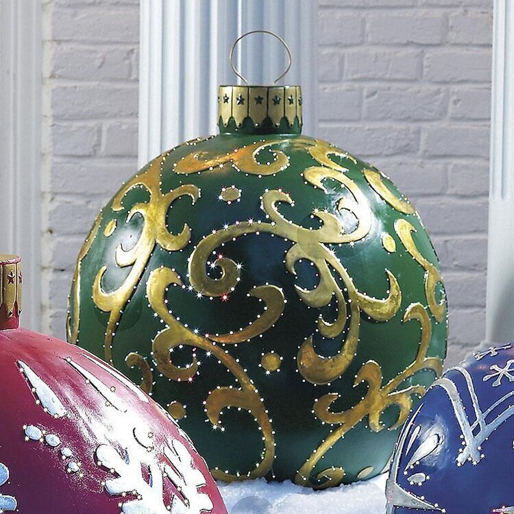 Palla gonfiabile decorata in PVC per esterno Natale