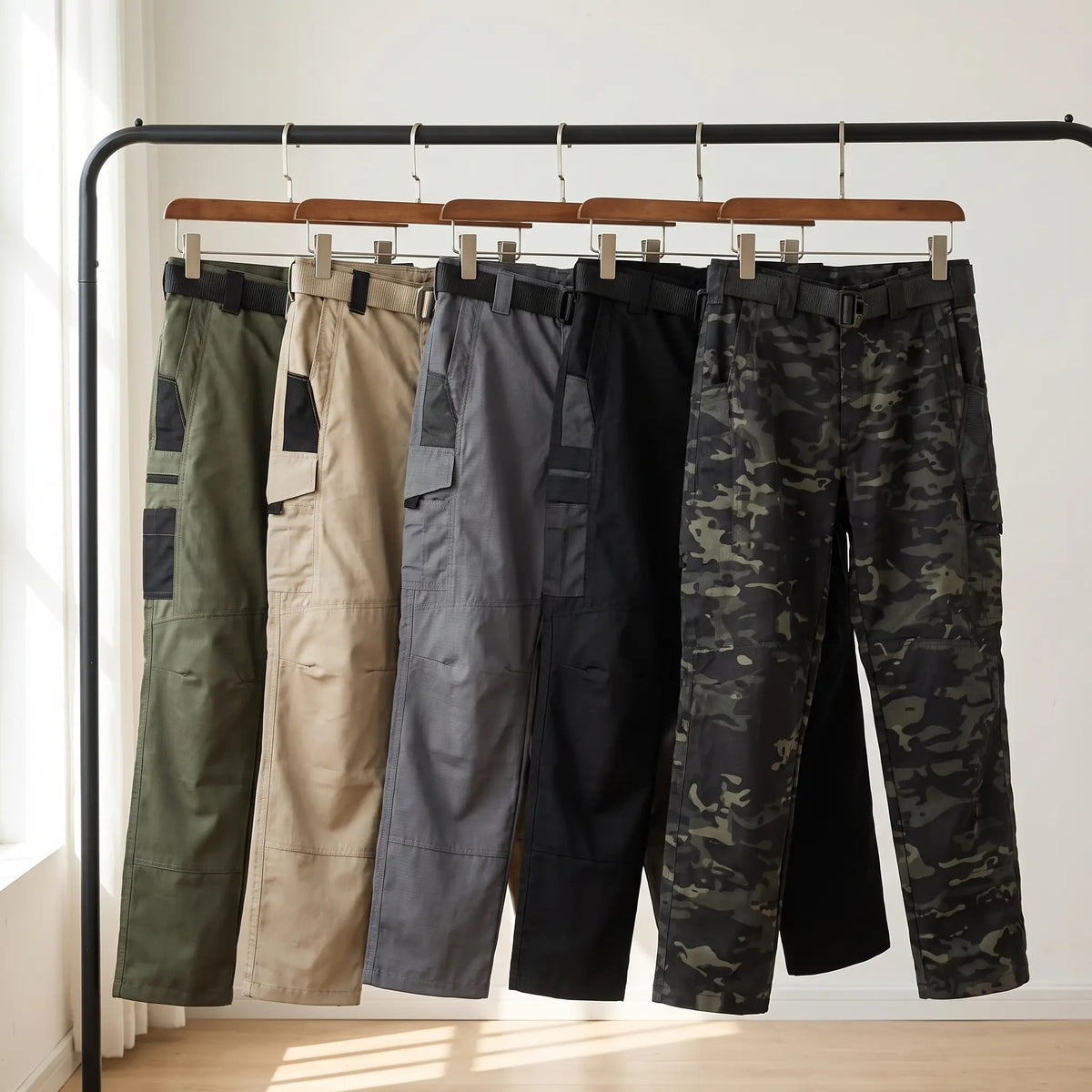 Pantaloni da lavoro da uomo - Pantaloni cargo ripstop - Pantaloni combat