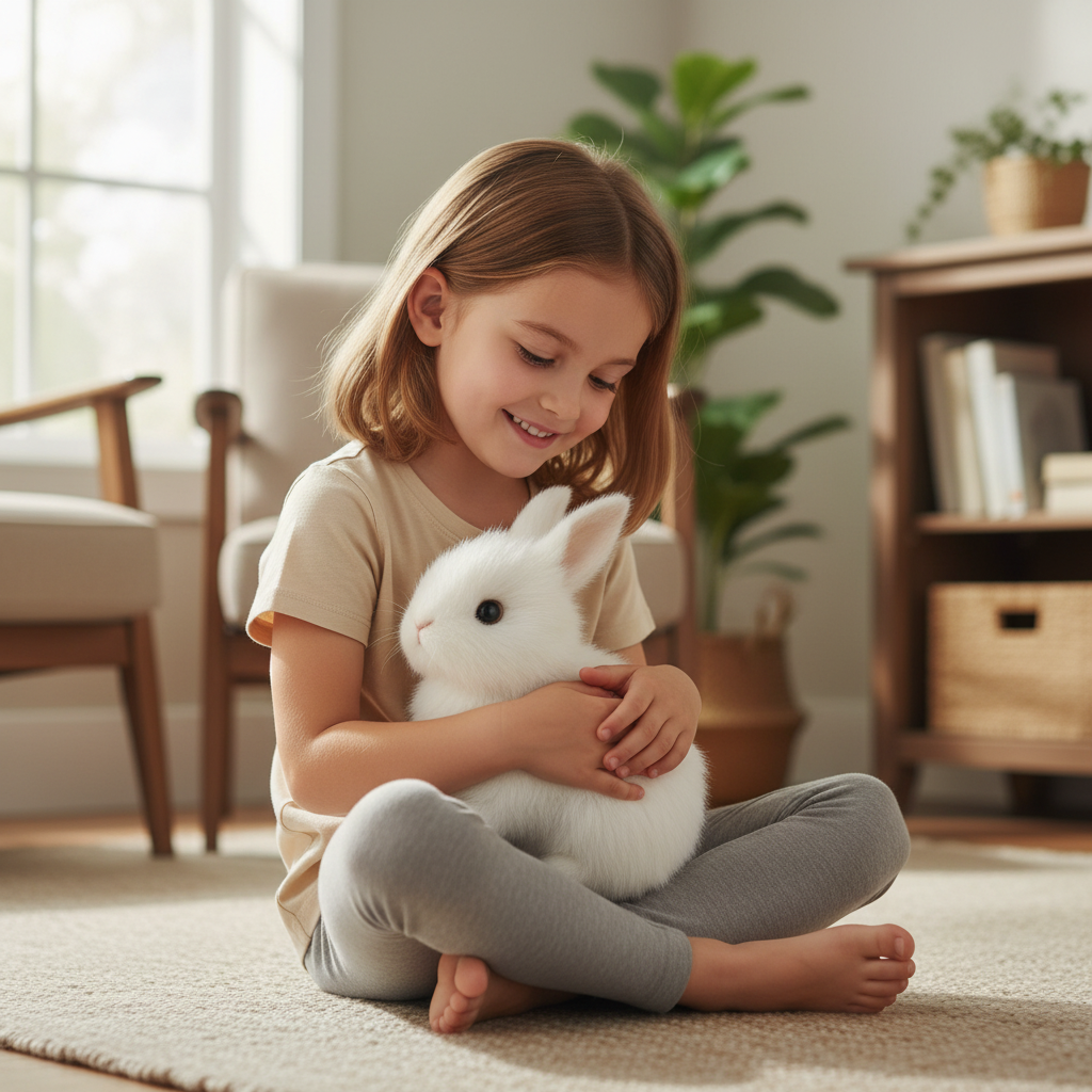 Peluche interattivo coniglietto che salta – giocattolo realistico per bambini