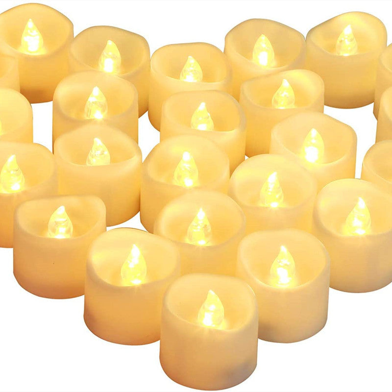 Set di candele tealight tremolanti a batteria effetto cera