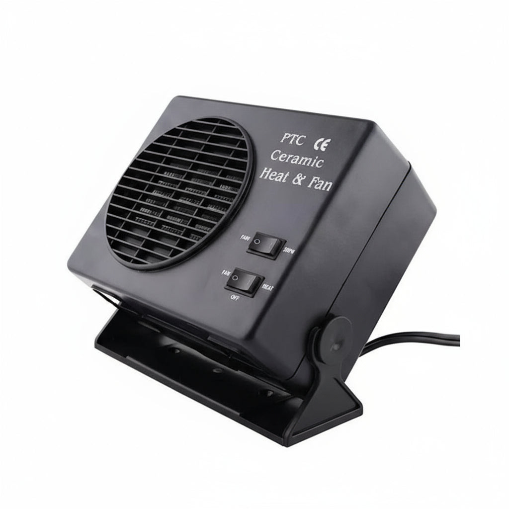 Termoventilatore Ceramico per Auto 12V 150W-300W con Termostato Automatico