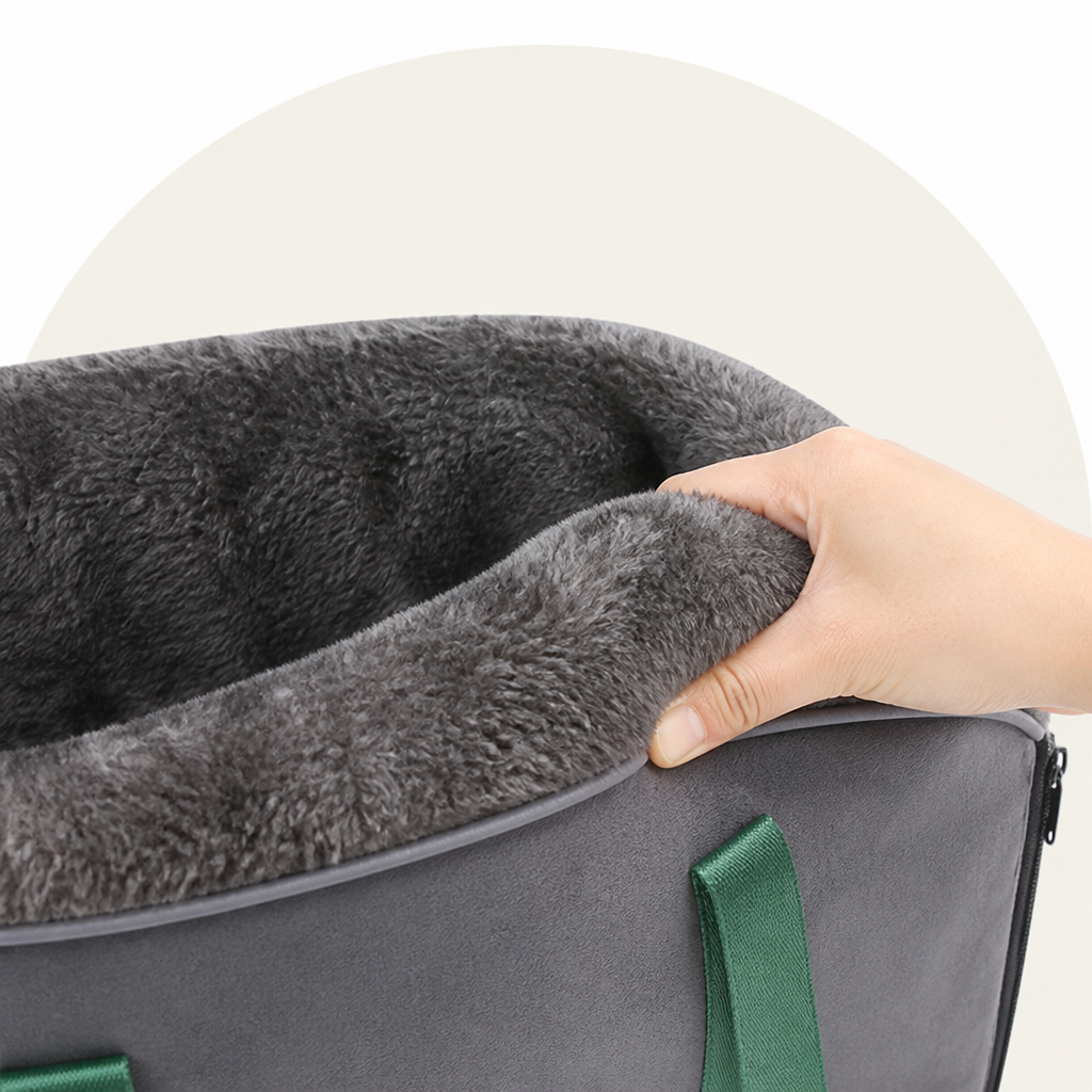 Trasportino da viaggio in poliestere resistente con nido imbottito