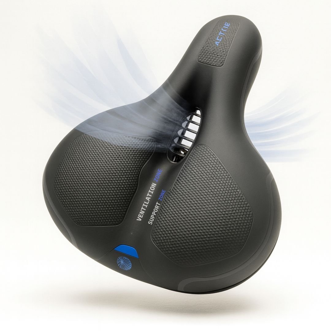 CYCLORELAX – Sella da bicicletta ergonomica con sospensione per uso quotidiano e touring